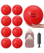 24 Pcs Playground Balls 10 Inches Kickballs Dodge Ball Inflatable Rubber... - £72.68 GBP