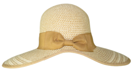Magid Hats Tan Split Wide Brim Bow Back Detail Cloche Sun Hat - £23.62 GBP