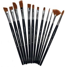Chitrakala Paint Brushes 12 Set Professional Paint Brush Round Pointed Tip Nylon - £53.51 GBP
