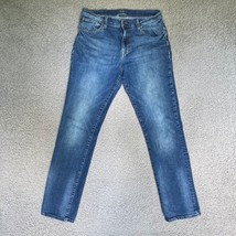 Aero Jean Womens 33 Slim Straight Leg Midrise Blue Stretch Denim Pants 3... - £11.46 GBP