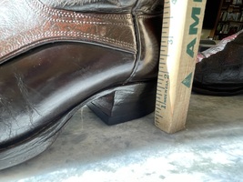 Vtg. Nocona Mens Cowboy boots 9D brown leather, Made in USA in Nocona, Texas,  image 7