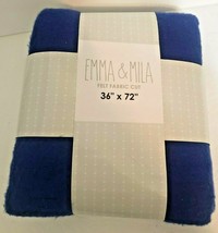 Emma &amp; Mila Felt Fabric Cut 36&quot;X72&quot; - Blue Brand New - $16.49