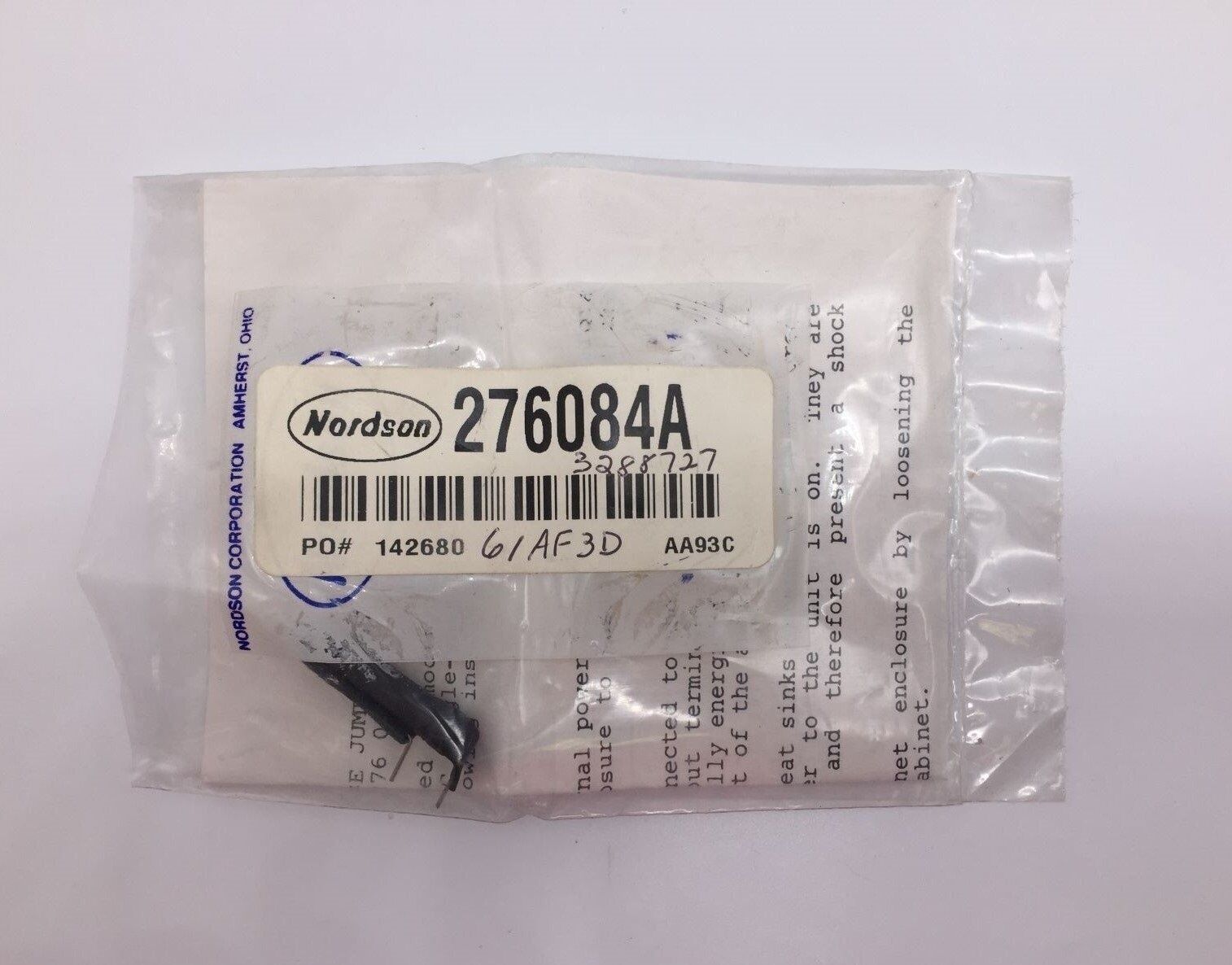 NEW NORDSON 276084A HOT MELT GLUE SINGLE PHASE JUMPER KIT - $24.00