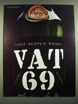 1968 Vat 69 Scotch Advertisement - Finest Scotch Whisky - £14.72 GBP