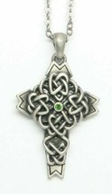 Mystica Accessory Celtic Knotwork Cross Alloy Necklace Led Free Metal - £14.38 GBP
