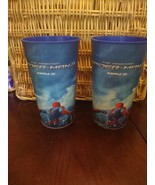 Movie Theater Cups Set Of 2 Spiderman Used Good Condition - £16.54 GBP