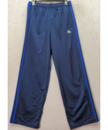 adidas Track Pants Boys Medium Blue Polyester Elastic Waist Wide Leg Dra... - $23.04