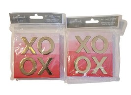 2 Hallmark XO Love Gift Card Holder Boxes Pink Ombre w/ Gold Letters NEW... - £7.81 GBP