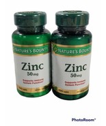 Pack of 2 Nature&#39;s Bounty Zinc 50 mg Caplets 100 ea (200 Total) Exp 11/24 - £4.60 GBP