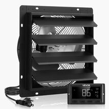 VEVOR 14“ Shutter Exhaust Attic Fan, Wall Mounted, Smart Temperature Con... - $99.99