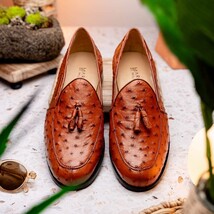 Aubiere Genuine Ostrich Quill Dress Loafer Cognac image 10