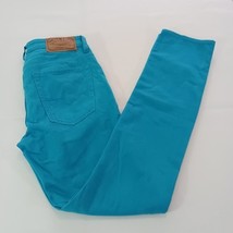 Guess Women’s 1981 Skinny Jeans Mid-Rise In Teal Blue Size 31 (30×33) image 2