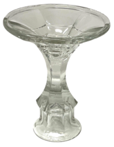 Vintage Clear Glass Candlestick Holder for Taper Candles Hexagon 4" Tall image 6