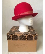 Vintage Union Made Derby Hat Red Wool Glamour Felts in Iveys Box - £23.91 GBP