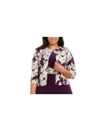 NEW R&amp;M JESSICA HOWARD PURPLE FLORAL JACKET TOPPER  SIZE 20 W WOMEN - $32.39