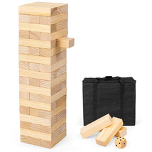 Honeyjoy Giant Tumbling Timber Toy 54 PCS Wooden Blocks Game w/ Carrying... - £60.89 GBP