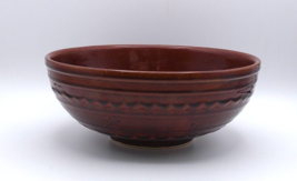 MCM Vintage  Marcrest e Daisy Dot Brown Mixing Nesting Bowl 10.25&quot; Stone... - £18.34 GBP