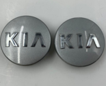 Kia Rim Wheel Center Cap Set Gray OEM H03B34029 - £27.09 GBP