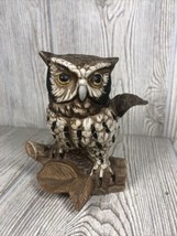 OWL Vintage HOMCO Great Horned Owl Ceramic Figurine 1114 - £7.52 GBP