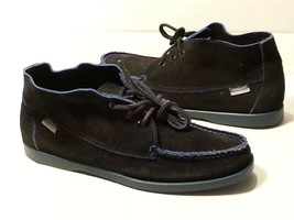 Sebago Docksides Boat Shoes Men Size 8.5 Ankle Tall Black Leather - £38.72 GBP