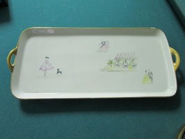 TIRSCHENREUTHER Pasco German Vanity Tray 14 X 6 1/2&quot; Golden Handles Pari... - £49.34 GBP