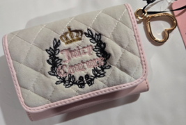 Juicy Couture Womens Velour Wallet Double Sided Trifold Royal Crystal NWT - $36.99