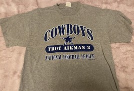 Troy Aikman #8 Dallas Cowboys NFL Football Sports Attack Men’s XL T-shirt 90s - £20.69 GBP