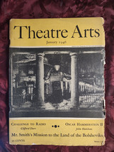 THEATRE ARTS January 1946 Oscar Hammerstein Federico Garcia Lorca Herbert Kline - £7.83 GBP