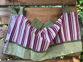 Cocalo Baby Window Valance 12&quot; x 53&quot; (135 x 30.5 cm) Sage Plum Striped P... - £7.95 GBP