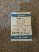 VTG Vintage 1960s 50s Noesting Ideal Paper Clamps Box No. 2 Bronx NY 7510-00-161 - £11.94 GBP