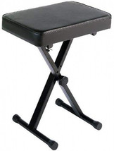 Adjustable Padded Keyboard X-Style Bench Black Piano Stool Cushion Seat ... - £61.48 GBP