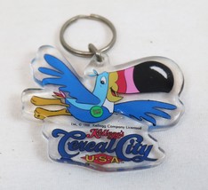 ORIGINAL Vintage 1998 Kellogg&#39;s Cereal City Toucan Sam Keychain Key Ring - £11.67 GBP