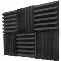 6 Pack Acoustic Foam Wedge, 2" X 12" X 12" Studio Soundproofing Panels Fire Resi - £22.11 GBP