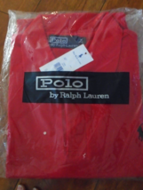 Polo Ralph Lauren Red Men&#39;s Short Sleeve Logo Shirt New in Sealed PKG Size XXL - £46.68 GBP