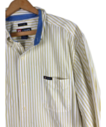 Chaps Ralph Lauren 2XL Button Down Shirt White Yellow Stripe Long Sleeve... - $670.67 MXN