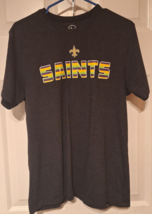 New Orleans Saints Mardi Gras Colors T-Shirt ‘47 Brand Mens Medium Black - $14.55