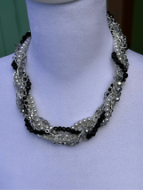 Whbm White House Black Market Pearls Silver Statement Necklace Nwot - £19.42 GBP