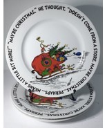 3 Dinner Plates Dr Seuss THE GRINCH 10.5” CHRISTMAS New - $59.50 CAD