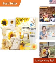 Luxury Spa Gift Box with Sunflower Blanket and Inspiring Accessories - $60.00