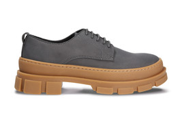 Zapato vegano derby deportivo con suela gruesa chunky goma antideslizant... - $97.05