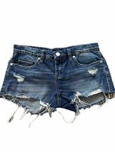 Blank NYC Little Queenie Cut Off Denim DistressedJean Shorts Size 24 Fra... - $237.33 MXN