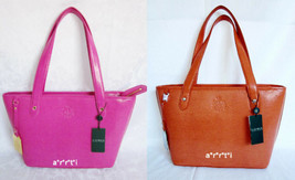 Ralph Lauren Leather Newton Shopper Tote Choice of Hot Pink or Orange NWT - $145.00