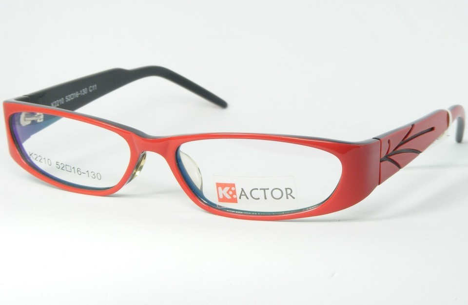K-ACTOR Mod. K2210 C11 RED /BLACK EYEGLASSES GLASSES PLASTIC FRAME 52-16... - $62.80