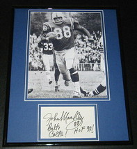 John Mackey Signed Framed 11x14 Photo Display Baltimore Colts - £50.48 GBP