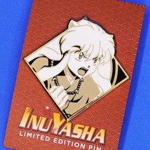 Inuyasha White Gold Portrait Emblem Limited Edition Enamel Pin Figure - £13.58 GBP