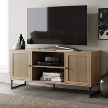 The Nathan James Modern Tv Stand Entertainment Cabinet,, And Storage Doors. - £184.58 GBP