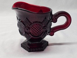 Vintage AVON 1876 CAPE COD RUBY 4 Ounce 3.75&quot; Creamer Pitcher By Wheaton... - $163.62 MXN