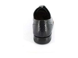 Mens Madison Anaconda Print Leather Stacy Adams Shoes Black 00055-001 image 5