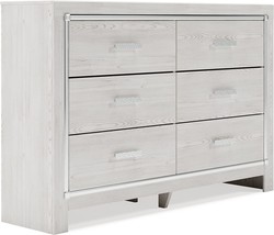 Altyra Modern Glam 6 Drawer Dresser, Whitewash, By Signature Design By Ashley - £468.17 GBP