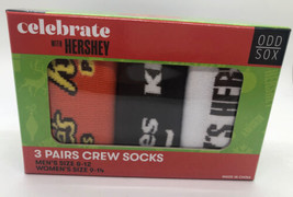 Odd Sox Hershey Crew Length Socks 3 Pairs Gift Set Men&#39;s 8-12/Women&#39;s 9-14 NEW - £27.58 GBP